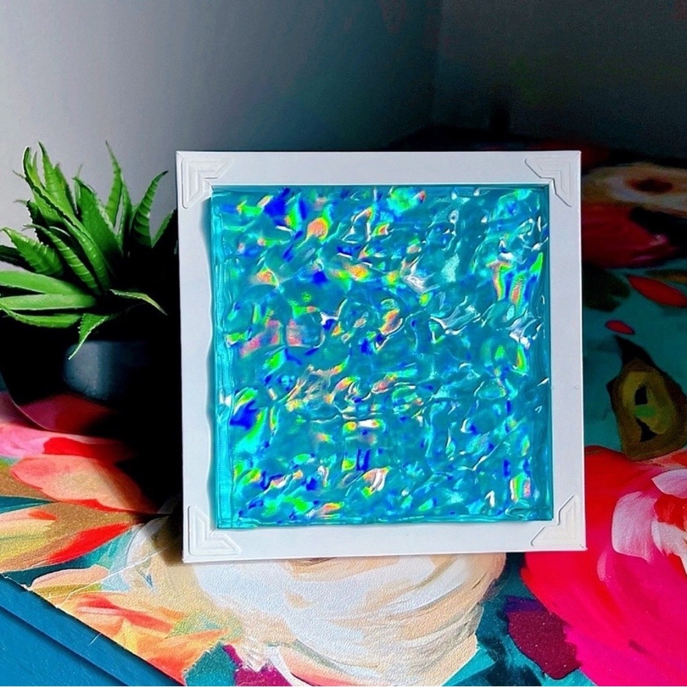 Blue Holographic Aqua Art